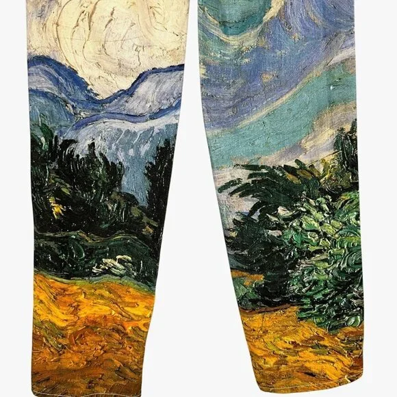 The Met x PacSun Van Gogh Wheat Field With Cypresses Carpenter Pants Size 24 - Picture 8 of 11